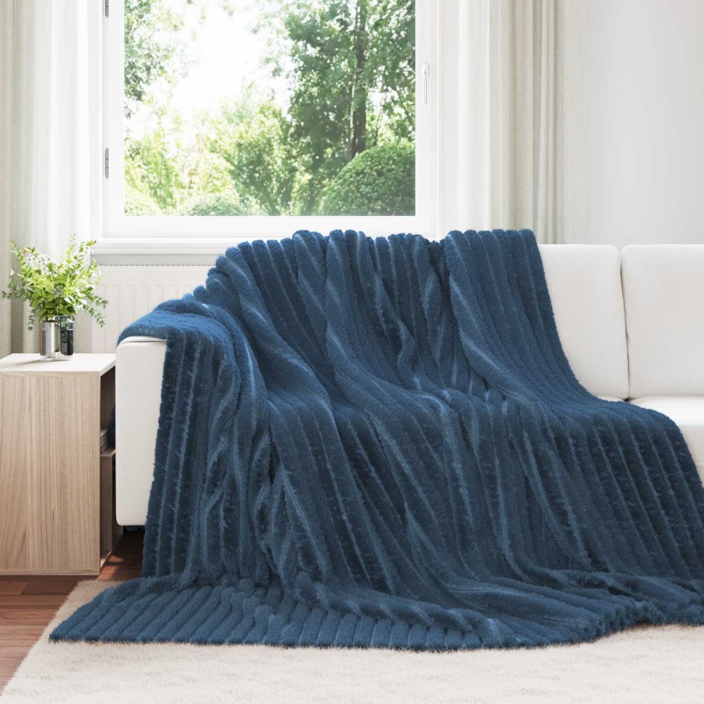 vidaXL Ριχτάρια 6 τμχ. Σκούρο μπλε 270 x 240 cm 9.21 Μαλλί