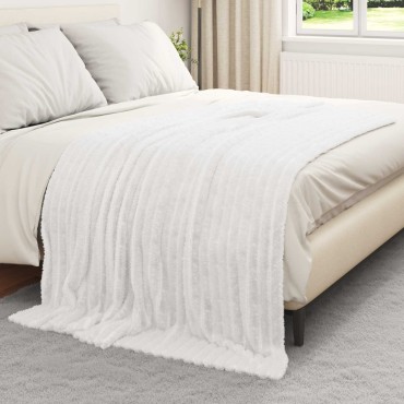 vidaXL Ριχτάρια 6 τμχ. Λευκό 200 x 150 cm 4.75 Μαλλί