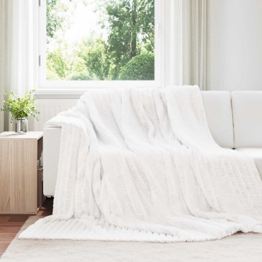 vidaXL Ριχτάρια 6 τμχ. Λευκό 240 x 220 cm 8.76 Μαλλί