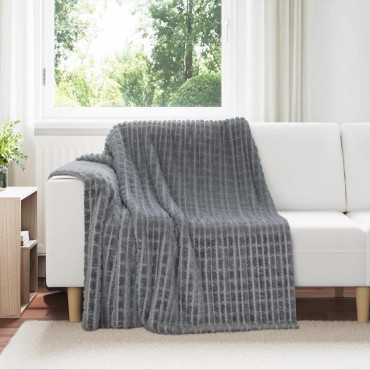 vidaXL Κουβέρτα Σκούρο Γκρι 200 x 150 cm Μαλλί