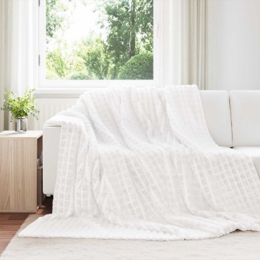 vidaXL Ριχτάρια 6 τμχ. Λευκό 240 x 220 cm 8.63 Μαλλί