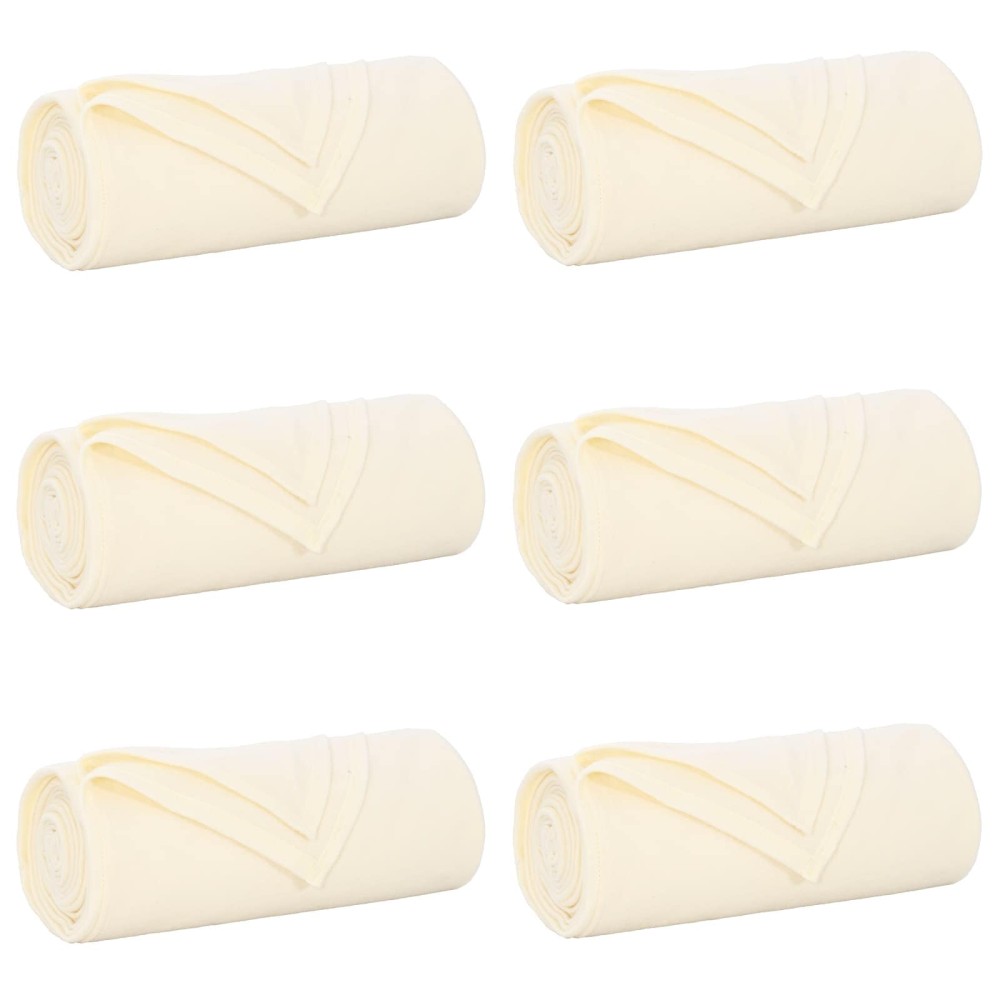 vidaXL Ριχτάρια 6 τμχ. Κρεμ 200 x 150 cm 2.61 Μαλλί