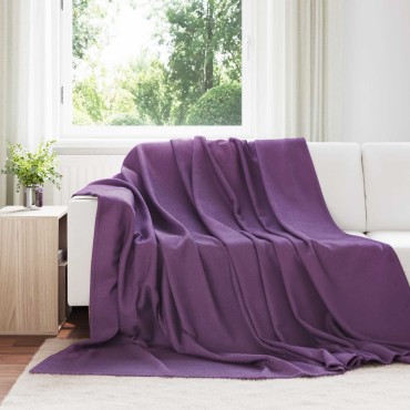vidaXL Ριχτάρια 6 τμχ. Μοβ 240 x 220 cm 4.28 Μαλλί