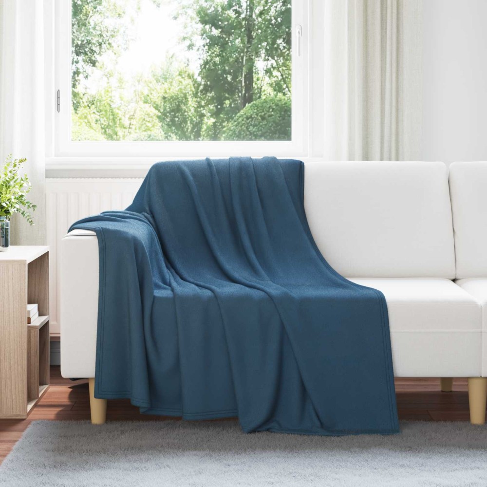 vidaXL Ριχτάρια 24 τμχ. Σκούρο μπλε 200 x 150 cm 10.08 Μαλλί