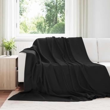 vidaXL Ριχτάρια 24 τμχ. Μαύρο 240 x 220 cm 17.63 Μαλλί