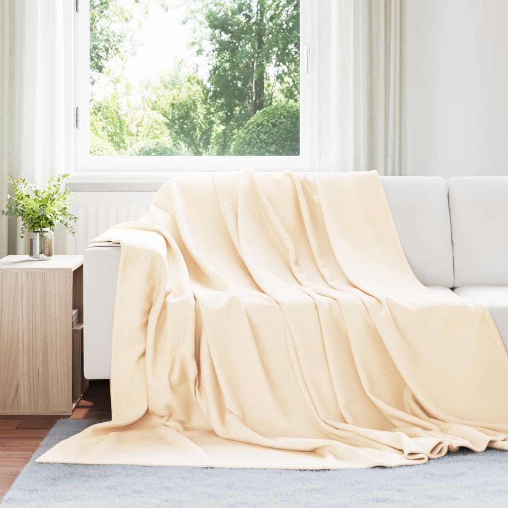 vidaXL Ριχτάρια 24 τμχ. Κρεμ 240 x 220 cm 17.63 Μαλλί