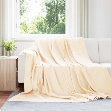 vidaXL Ριχτάρια 24 τμχ. Κρεμ 240 x 220 cm 17.63 Μαλλί