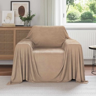 vidaXL Ριχτάρια 6 τμχ. Καμηλοπάρδαλη 210 x 140 εκ 2.48 Μαλλί