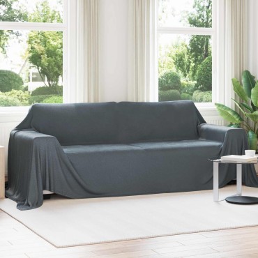 vidaXL Ριχτάρια 6 τμχ. Σκούρο Γκρι 350 x 270 εκ. 8.09 Μαλλί