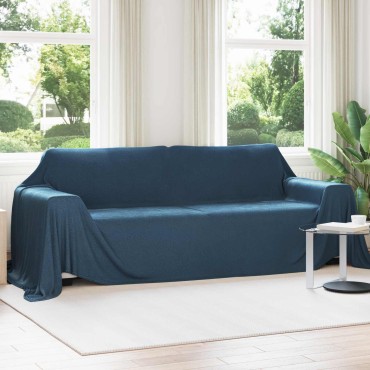 vidaXL Ριχτάρια 6 τμχ. Σκούρο μπλε 350 x 270 εκ. 8.09 Μαλλί