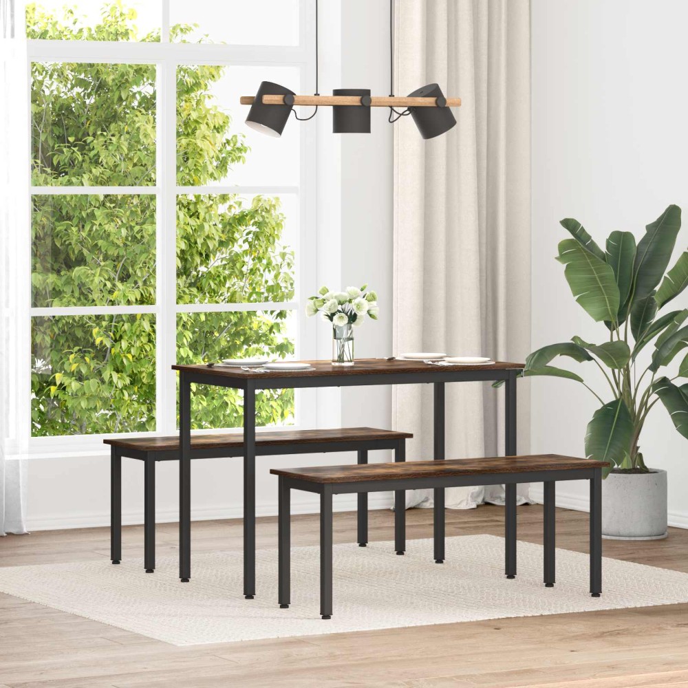 vidaXL παγκάκι Καπνιστό Δρύς 110x35x45cm Επεξεργασμένο Ξύλο