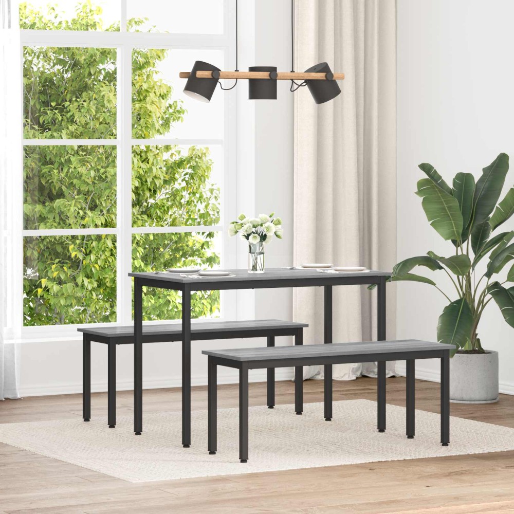vidaXL παγκάκι Γκρίζο Σονομα 110x35x45cm Επεξεργασμένο Ξύλο