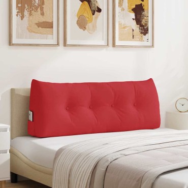 vidaXL Μαξιλάρι Πλάτης Κόκκινο 120 x 24 x 50 εκ ύφασμα