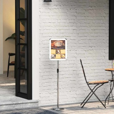 vidaXL Εκθεσιακές Οθόνες Ασημί 30 x 25 x 128 εκ Αλουμίνιο
