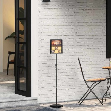 vidaXL Εκθεσιακές Οθόνες Μαύρο 25 x 25 x 125 εκ Αλουμίνιο