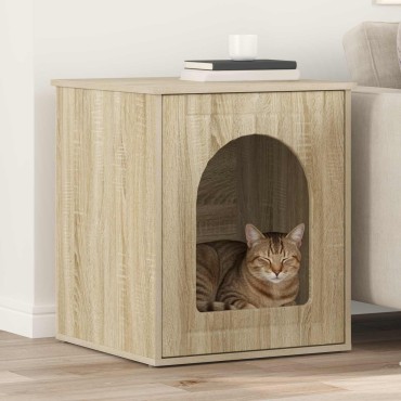vidaXL Σπίτι Γάτας Σονόμα 53 x 52 x 62 εκ Επεξεργασμένο Ξύλο