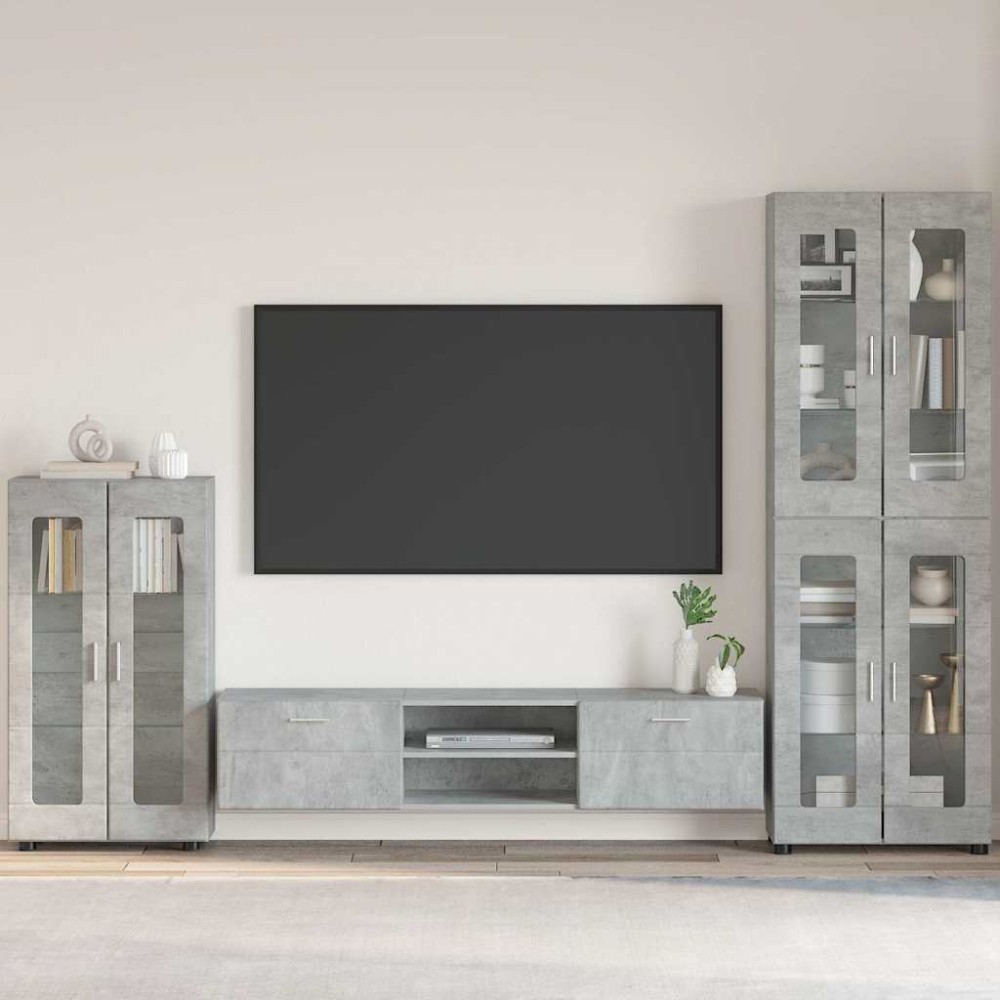 vidaXL Πλαϊνό γραφείο FLORIN 55,5x29x100cm Σκυρόδεμα Γκρι