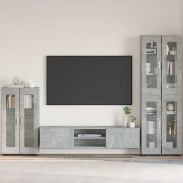 vidaXL Πλαϊνό γραφείο FLORIN 55,5x29x100cm Σκυρόδεμα Γκρι