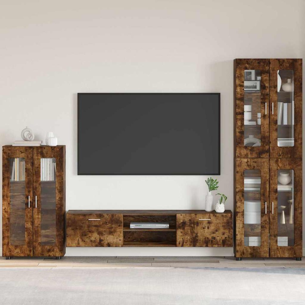 vidaXL Πλαϊνό γραφείο FLORIN 55,5x29x100cm Καπνιστό Δρύς