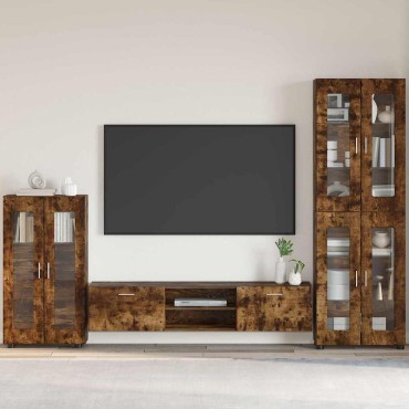 vidaXL Πλαϊνό γραφείο FLORIN 55,5x29x100cm Καπνιστό Δρύς