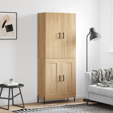 vidaXL Ντουλάπι Sonoma δρυς 69,5x34x180cm από Επεξεργασμένο Ξύλο 1 τεμ.