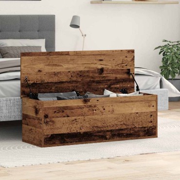 vidaXL Κουτί αποθήκευσης Παλιό Ξύλο 102x35x35cm