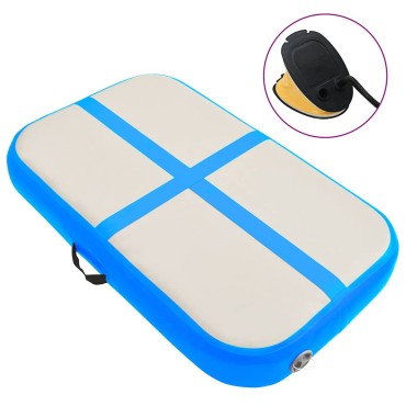 vidaXL Στρώμα Ενόργανης Φουσκωτό Μπλε 60 x 100 x 20 εκ. PVC με Τρόμπα