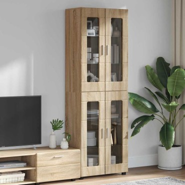 vidaXL Highboard FLORIN 60x35x182cm Δρύς Sonoma