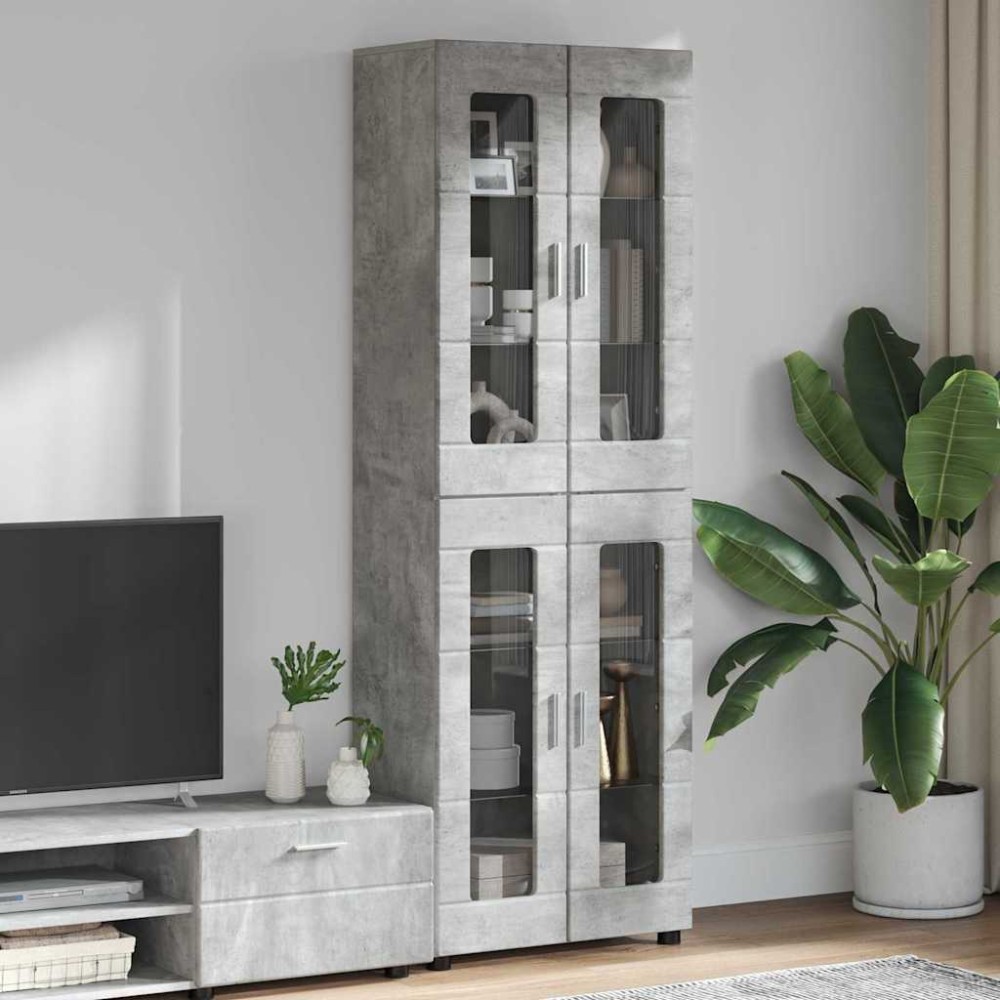 vidaXL Highboard FLORIN 60x35x182cm Σκυρόδεμα Γκρι