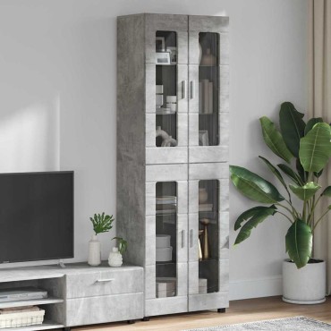 vidaXL Highboard FLORIN 60x35x182cm Σκυρόδεμα Γκρι