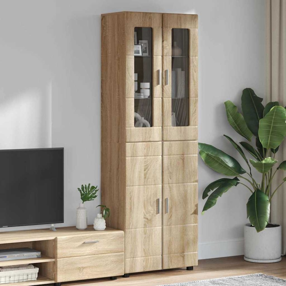 vidaXL Highboard FLORIN 60x35x182cm Δρύς Sonoma
