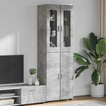 vidaXL Highboard FLORIN 60x35x182cm Σκυρόδεμα Γκρι