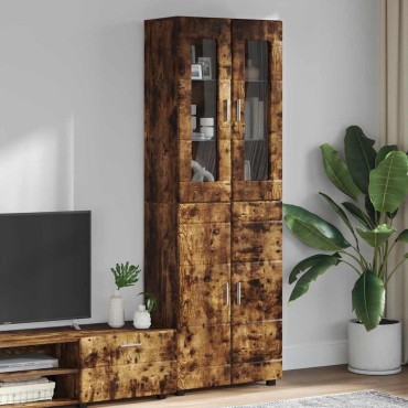 vidaXL Highboard FLORIN 60x35x182cm Καπνιστό Δρύς