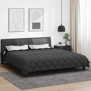 vidaXL Χειμερινό Παπλωματοθήκη 220 x 240 cm 450 gsm Μαύρο και Ανθρακί