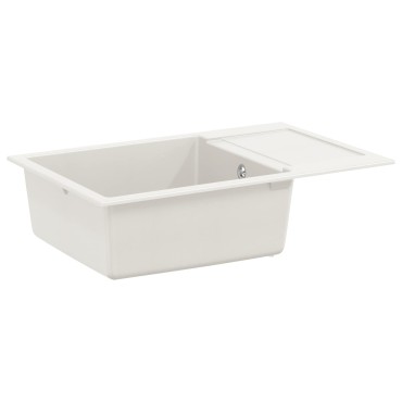 vidaXL Σιντρινο Λευκό 780 x 500 mm 80% Χαλαζίας και 20% Ρητίνη
