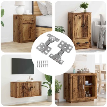 vidaXL Άξονας 2 τμχ. Νίκελ 85 x 52,5 x 9,5 χιλ Σίδερο