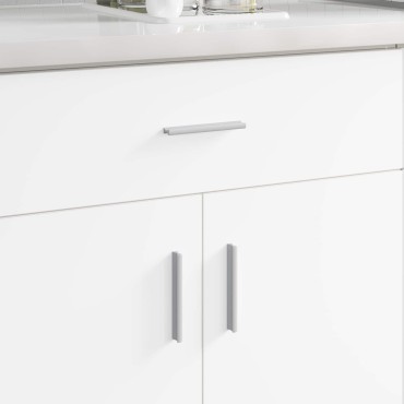 vidaXL Λαβή Μονόχρωμο 2 τμχ. Ασημί 105.7 x 7.4 x 15.5 mm Αλουμίνιο