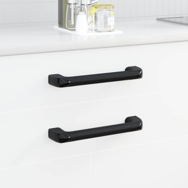 vidaXL Λαβή Μονόχρωμο 69 τμχ. Μαύρο 380 x 34 x 85 mm Αλουμίνιο και PP