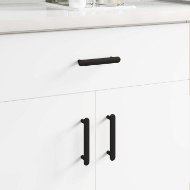 vidaXL Χειριστήριο Ντουλάπας 474 τμχ. Μαύρο 121 x 16.6 x 28.3 mm