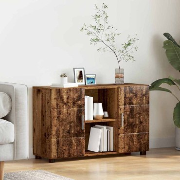 vidaXL Πλαϊνό γραφείο FLORIN 88,5x30,5x55,5cm Παλιό ξύλο