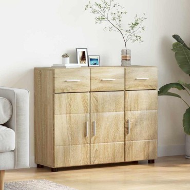 vidaXL Πλαϊνό γραφείο FLORIN 88,5x30,5x73cm Δρύς Sonoma