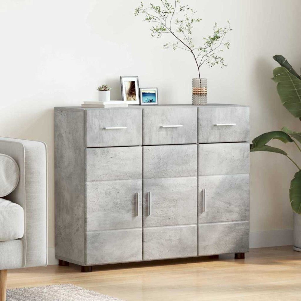 vidaXL Πλαϊνό γραφείο FLORIN 88,5x30,5x73cm Σκυρόδεμα Γκρι