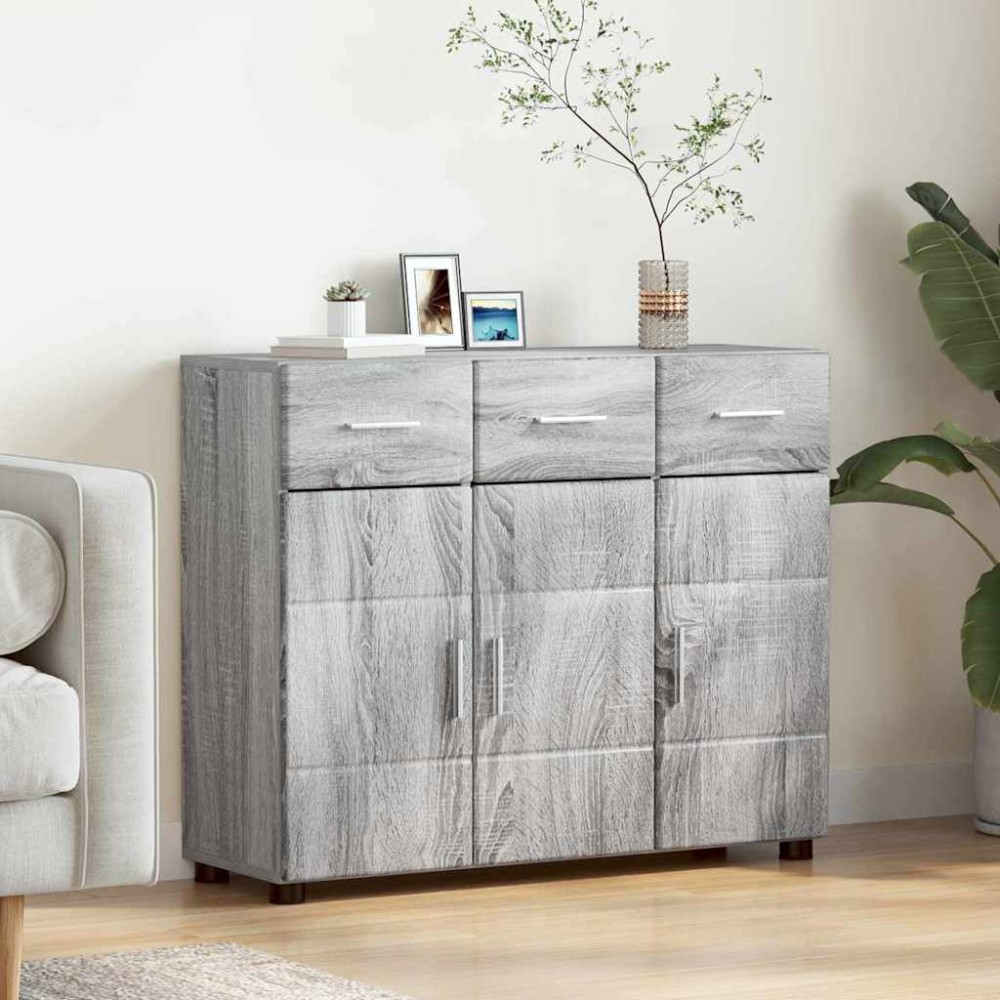 vidaXL Πλαϊνό γραφείο FLORIN 88,5x30,5x73cm Γκρίζο Σονομα