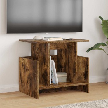 vidaXL Βάση TV 50x35x45cm Καπνιστό Δρύς Επεξεργασμένο Ξύλο