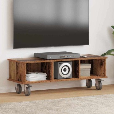 vidaXL Βάση TV 100x35x35cm Παλιό ξύλο Επεξεργασμένο Ξύλο