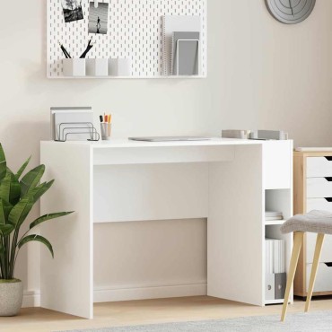 vidaXL Γραφείο Λευκό Επεξεργασμένο Ξύλο 109x50x78 εκ 1 τεμ.