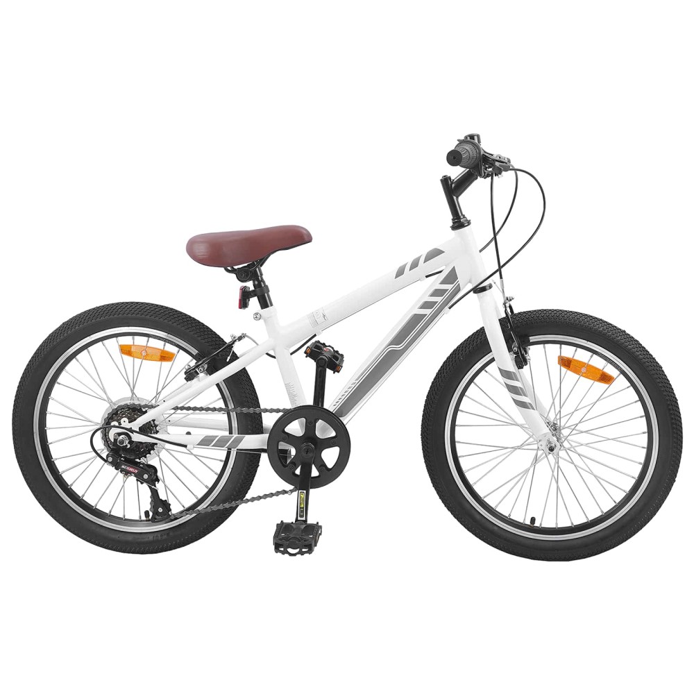 vidaXL Ορεινό Ποδήλατο 20 ίντσες 6-Speed για παιδιά 5-8 ετών Λευκό