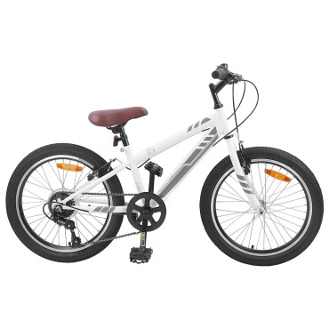vidaXL Ορεινό Ποδήλατο 20 ίντσες 6-Speed για παιδιά 5-8 ετών Λευκό