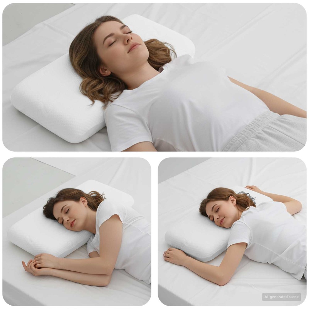 vidaXL Μαξιλάρι Ύπνου Μονόχρωμο Λευκό 70 x 36 x 11,5 εκ Αφρός Μνήμης