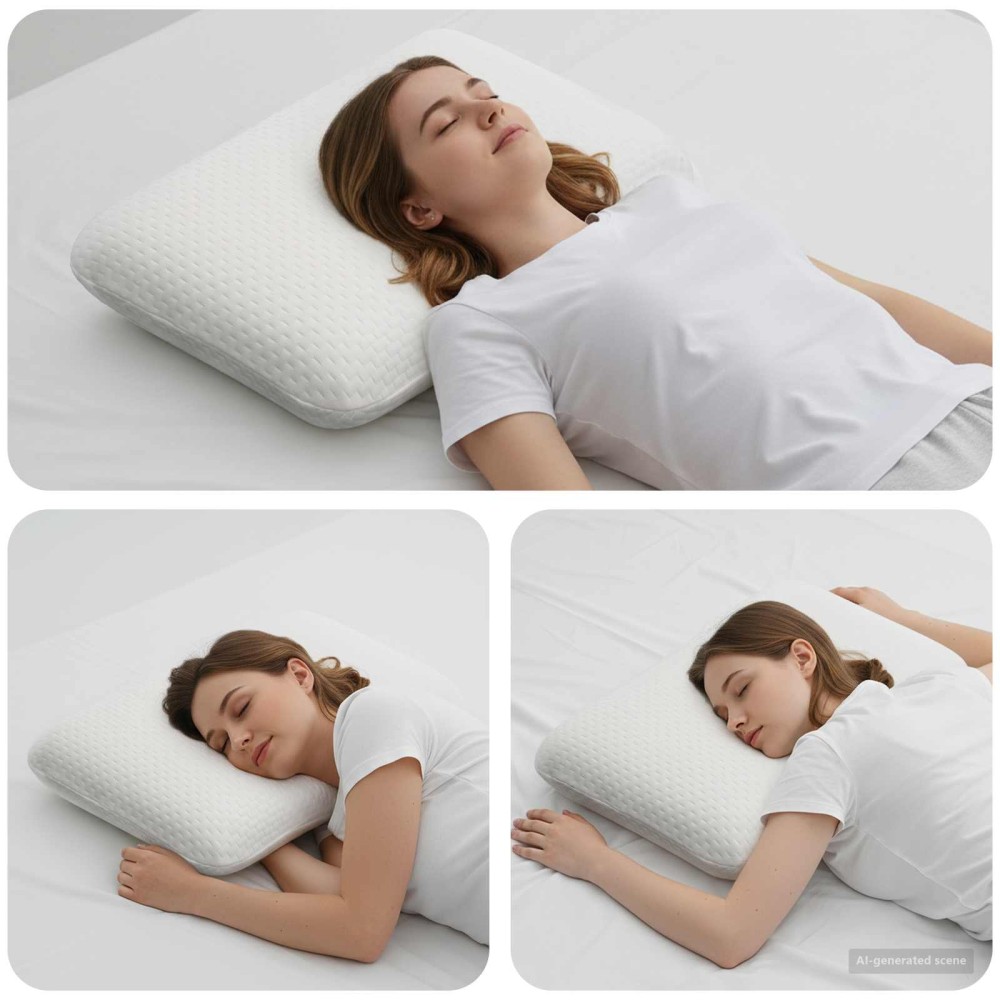 vidaXL Μαξιλάρι Ύπνου Μονόχρωμο Λευκό 74 x 39 x 13 εκ. Αφρός Μνήμης